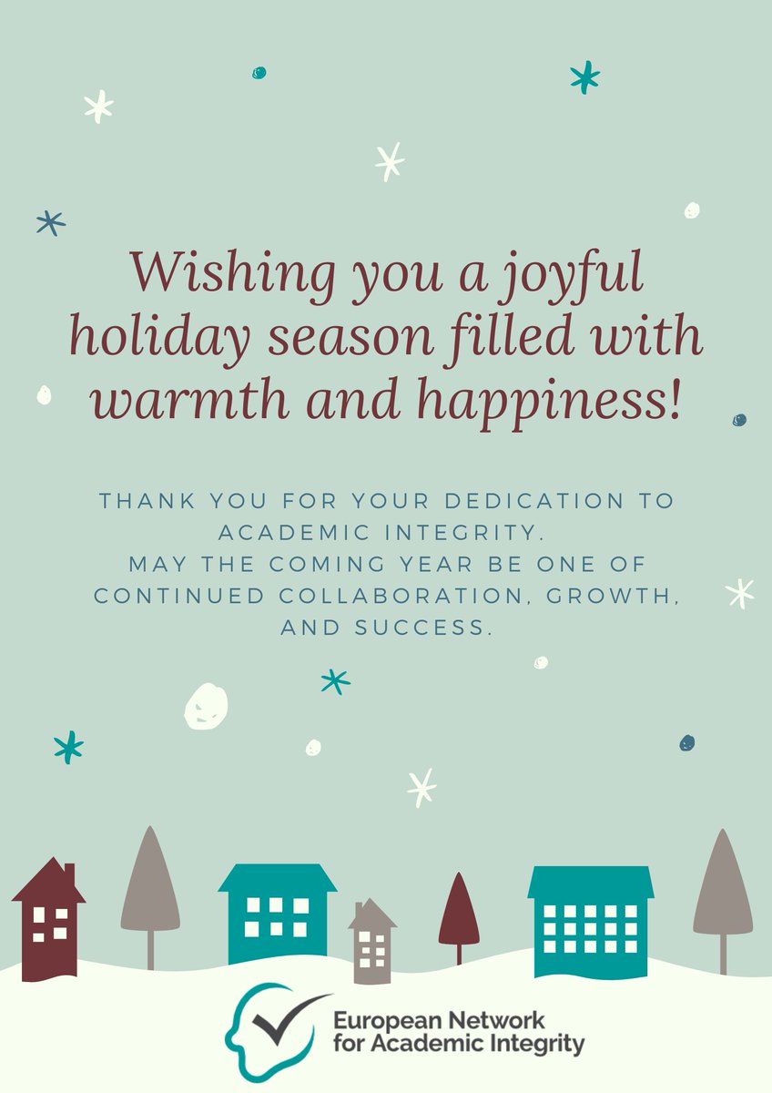 🌟 Wishing everyone a joyful holiday season filled with warmth, laughter, and cherished moments! 🌲✨ May the spirit of integrity accompany us into the new year! 🎉 #HappyHolidays #AcademicIntegrity #NewYearNewCommitments 🌐📝