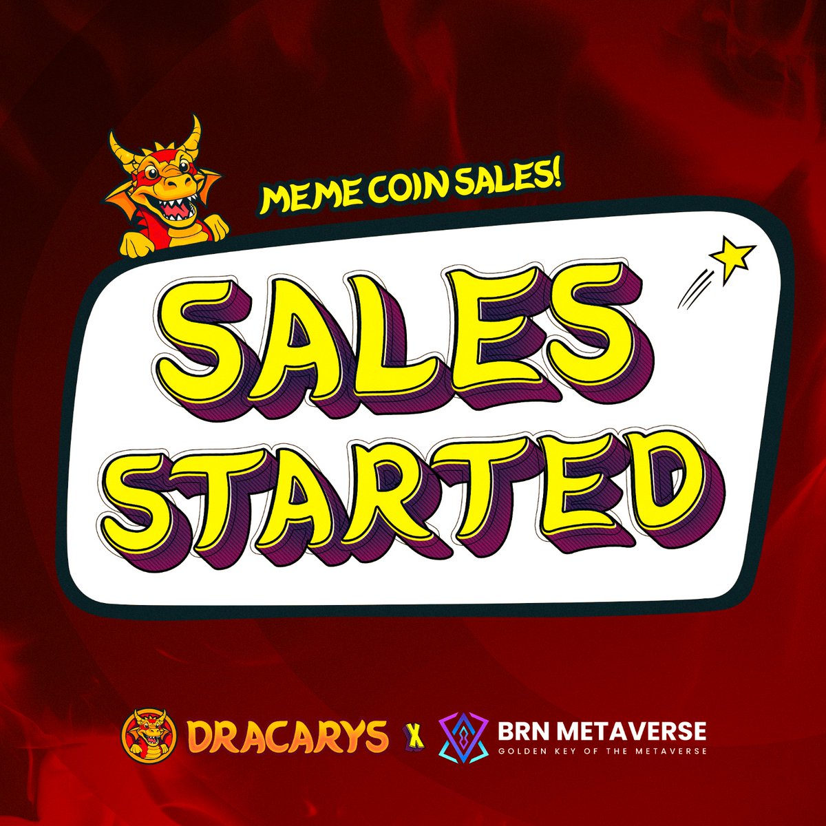 The expected day has arrived! Our Meme coins presale has started at ico.dracoin.net. To participate in the presale, you should burn $BRN. 1 $BRN means 1,000,000 UNLOCKED DRA. The presale will end on January 5th. Let's grow the dragon! CA…