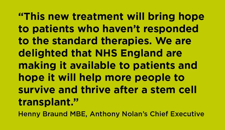 📢 NEWS: Belumosudil has been approved by NICE for chronic GvHD We’ve been calling for better access to GvHD treatments for a long time, so we’re delighted that a new treatment option will now be available to patients across the UK who have not responded to other therapies.