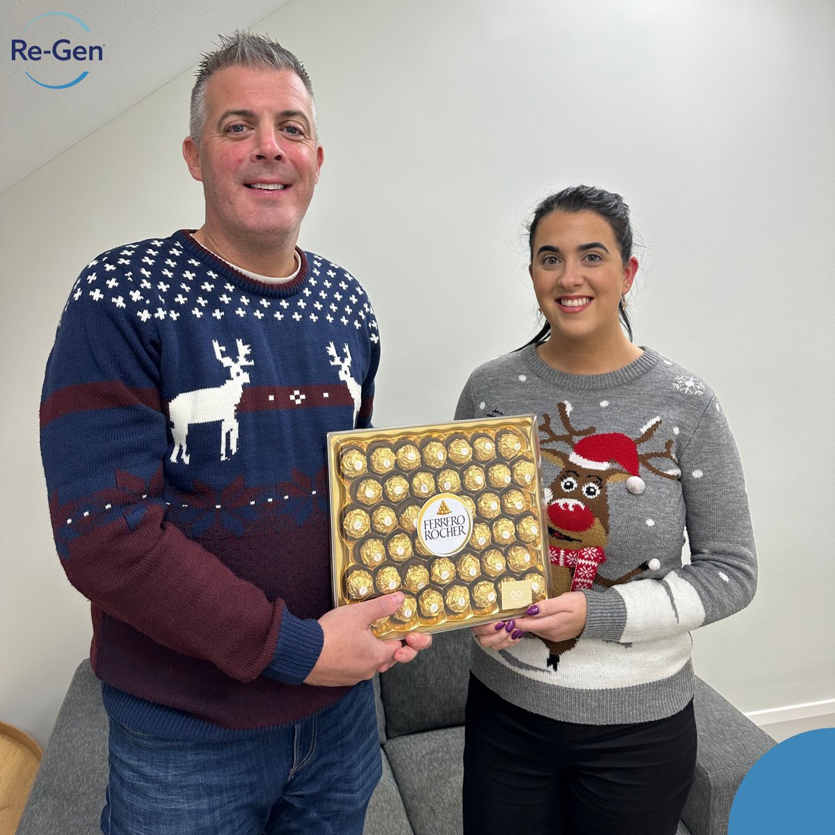 A Sweet Victory for Eadaoin! 🎄🌟

Well done, Eadaoin, for rocking the best Christmas jumper and accessories! 👏🏻

Garreth presented Eadaoin with a box of Ferrero Rocher for the stylish win!🍫🏆

#recycling #regenwaste #ourfutureiscleaner #christmasjumper