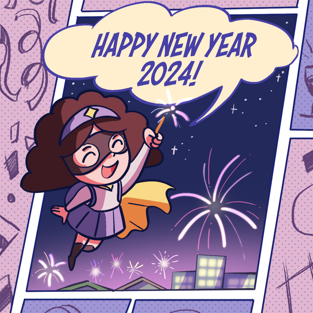 Happy New Year, and welcome to 2024 from the team!

We’re pretty excited about the projects that we’re launching this year! Sign up for our newsletter so you don’t miss any details when they’re ready! We hope your year is filled with good surprises and ingenious plot twists.