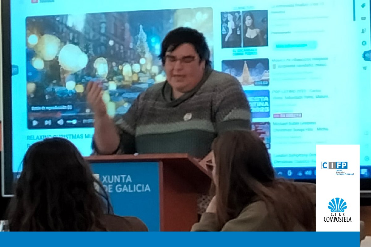 CIFPCOMPOSTELA's tweet image. 📖 Esta semana, tivemos o encontro coa escritora Andrea Nunes Brións, onde participaron tamén os membros do clube de lectura #Caldodegroria.
✨ E ademais, os estudantes de dirección de cociña elaboraron un menú temático inspirado na capa do poemario Diáspora do amor balea.