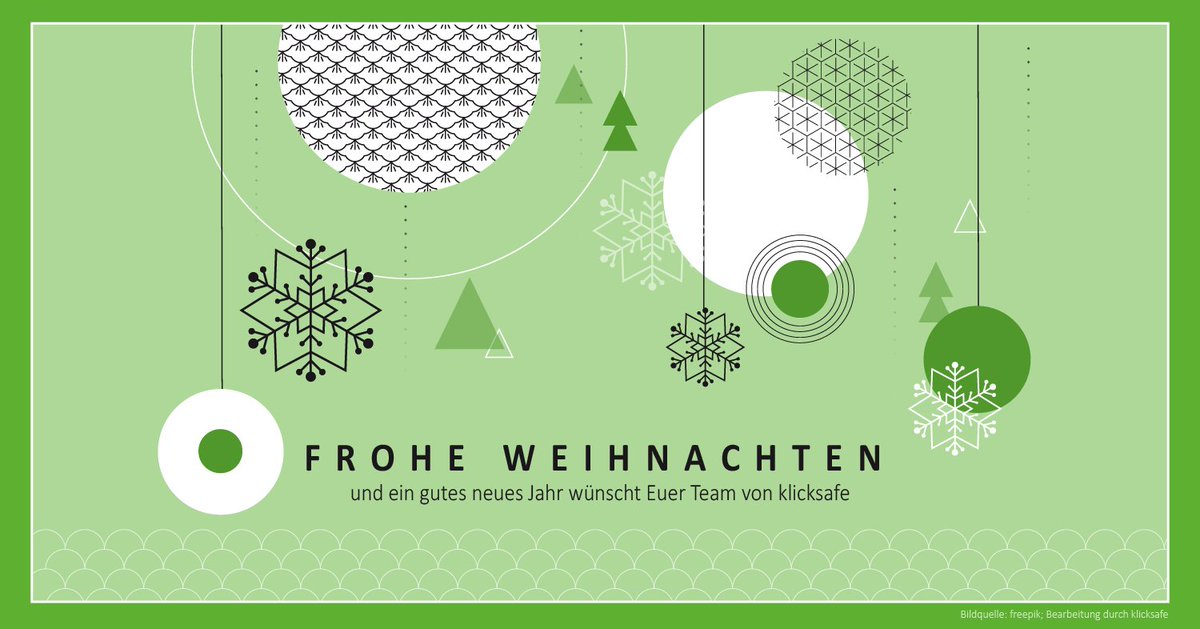 klicksafe wünscht Euch besinnliche Feiertage und ein erfolgreiches Jahr 2024. 🎄✨