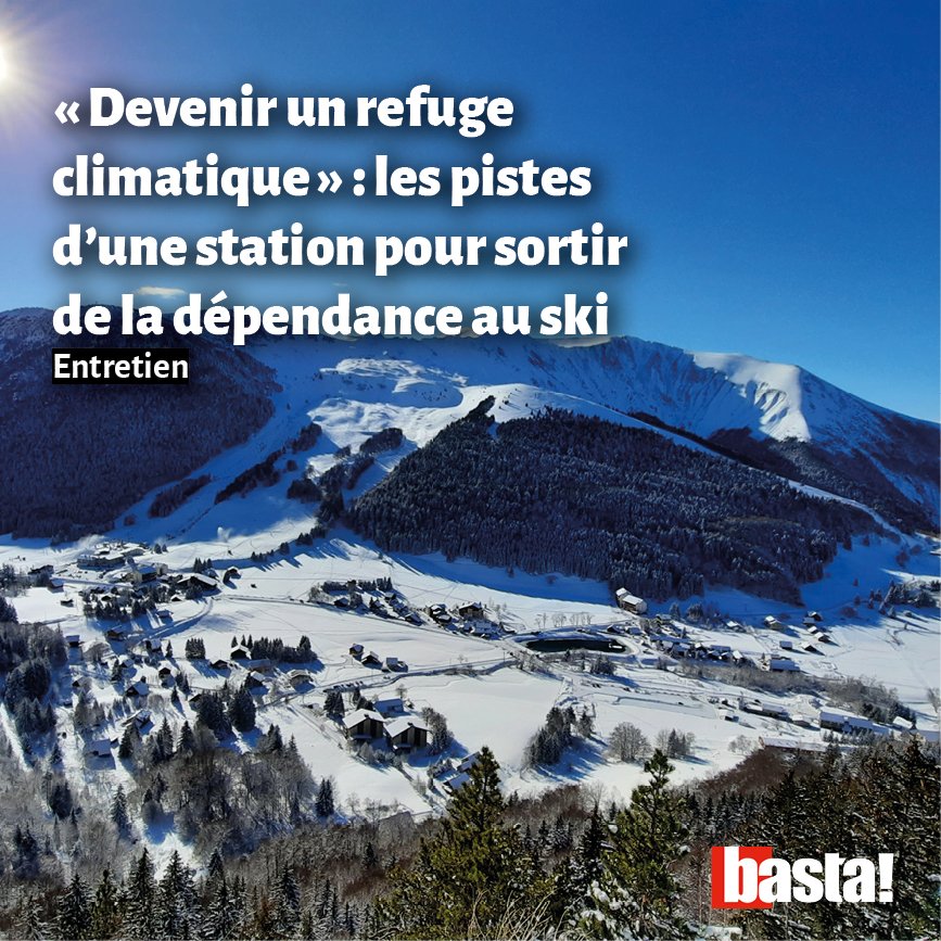 Le temps de la neige abondante est révolu mais fait toujours rêver les promoteurs du tout pour le ski. Au grand dam de collectifs qui pensent la montagne de demain autrement. Entretien avec @CesarGhaouti par @BinctinBarnabe, du collectif La Morte Vivante. basta.media/Refuge-climati…