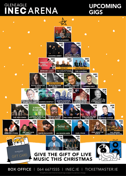 Give the gift of Live Music #giftideas #livemusic inec.ie