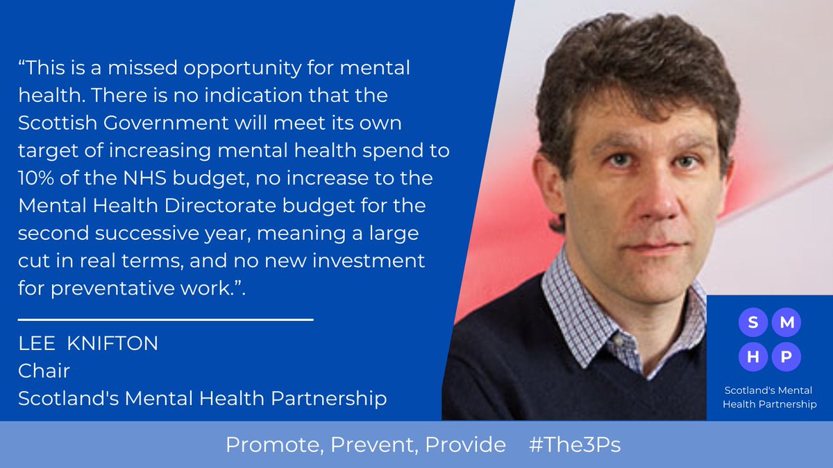 The thoughts of Scotland's Mental Health Partnership (a coalition of mental health charities in Scotland) on @ScotGov's budget this week👇