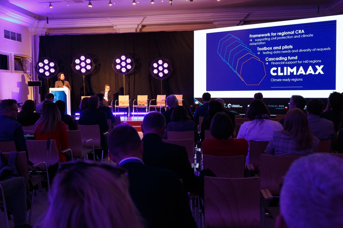 🌍 Thrilled to have showcased CLIMAAX at CmR// #AGORADA+ 2023! 

Our initiative empowers regions to combat climate change with up to EUR 300,000 per project. 

#OpenCall: Dec 8, 2023 - Mar 8, 2024. Join us in shaping #climateresilient communities! 

#ClimateAction #MIP4Adapt