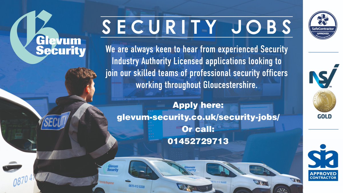 Derek Martin (@derekgta) on Twitter photo Be careful what you wish 4 <a href="/GlevumSecurity/">Glevum Security</a> #gloucestershire will B looking for even more professional SIA licensed applicants 2 join their #security teams in 2024 #GLOSJOBS #SECURITY #JOBS. Start thinking now about how you may want to plan your New Year in Security #January2024. Be careful what you wish 4 <a href="/GlevumSecurity/">Glevum Security</a> #gloucestershire will B looking for even more professional SIA licensed applicants 2 join their #security teams in 2024 #GLOSJOBS #SECURITY #JOBS. Start thinking now about how you may want to plan your New Year in Security #January2024.