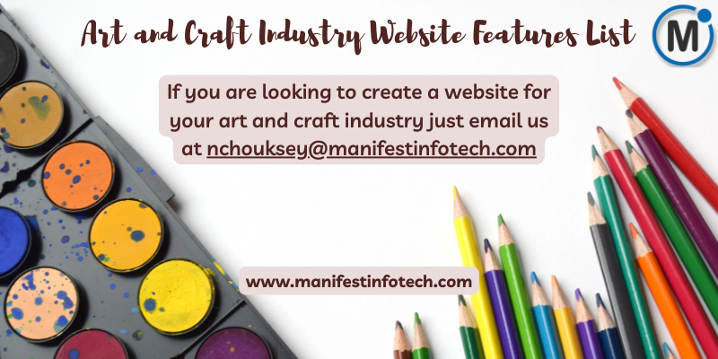 Art and Craft Industry Website Features List
manifestinfotech.com/blog/art-and-c…

#ArtCraftWebsite #OnlineArtStore #CraftingTutorials #ArtistsPortfolio #DIYArtSupplies #CraftersCommunity #HandmadeCreations #ArtWorkshopsOnline #CreativeTutorials #CraftingInspiration