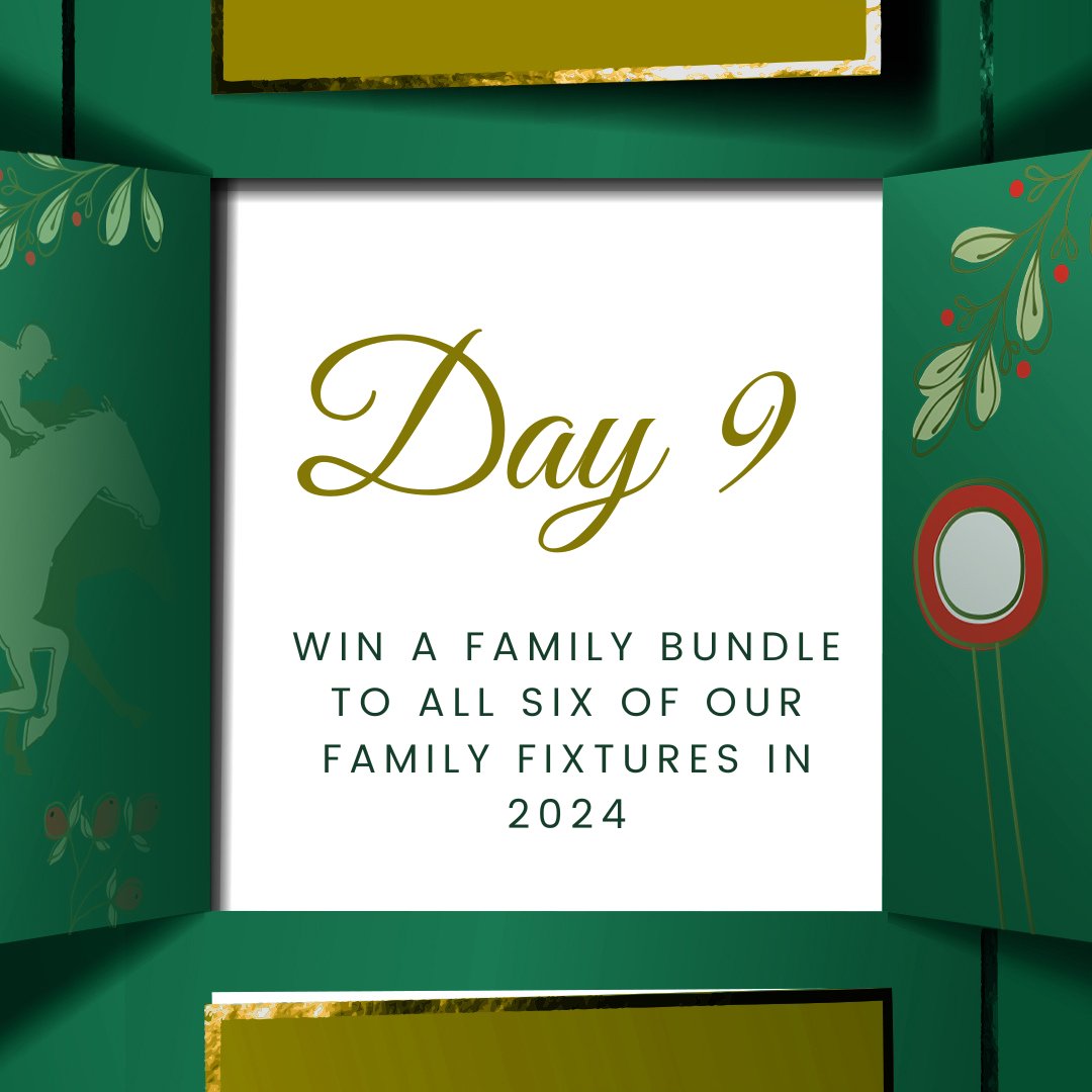 Day 9 of our 12 Days of Christmas giveaway is here! 🎄🎅 Today, you’re in with the chance of winning a Family Bundle to each of our six family fixtures in 2024 🏇 To enter and to learn more ➡️ brnw.ch/21wFviY #DoncasterRaces | #ChampionOccasions | #DON12DOC