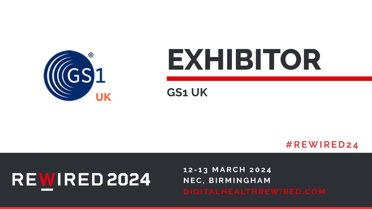 🔈Announcement: We are excited to announce our #Rewired24 exhibitor, @gs1uk_hc, which provides greater traceability and transparency in healthcare. 🙌See more sponsors and exhibitors here >> digitalhealthrewired.com/sponsors-2024/
