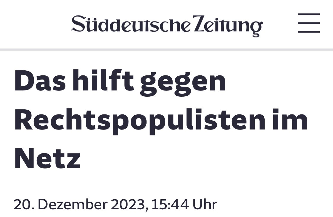 Mit Blick auf den #AfD-Erfolg in Social Media gibt es kein Erkenntnisproblem, eher ein Strategieproblem. @PBovermann von der @SZ hat mich und andere Fachleute wie @AnjaTuerkan, @wahl_beobachter & @joerg_hassler_ gefragt, was andere Parteien tun sollten: sueddeutsche.de/kultur/afd-tik…