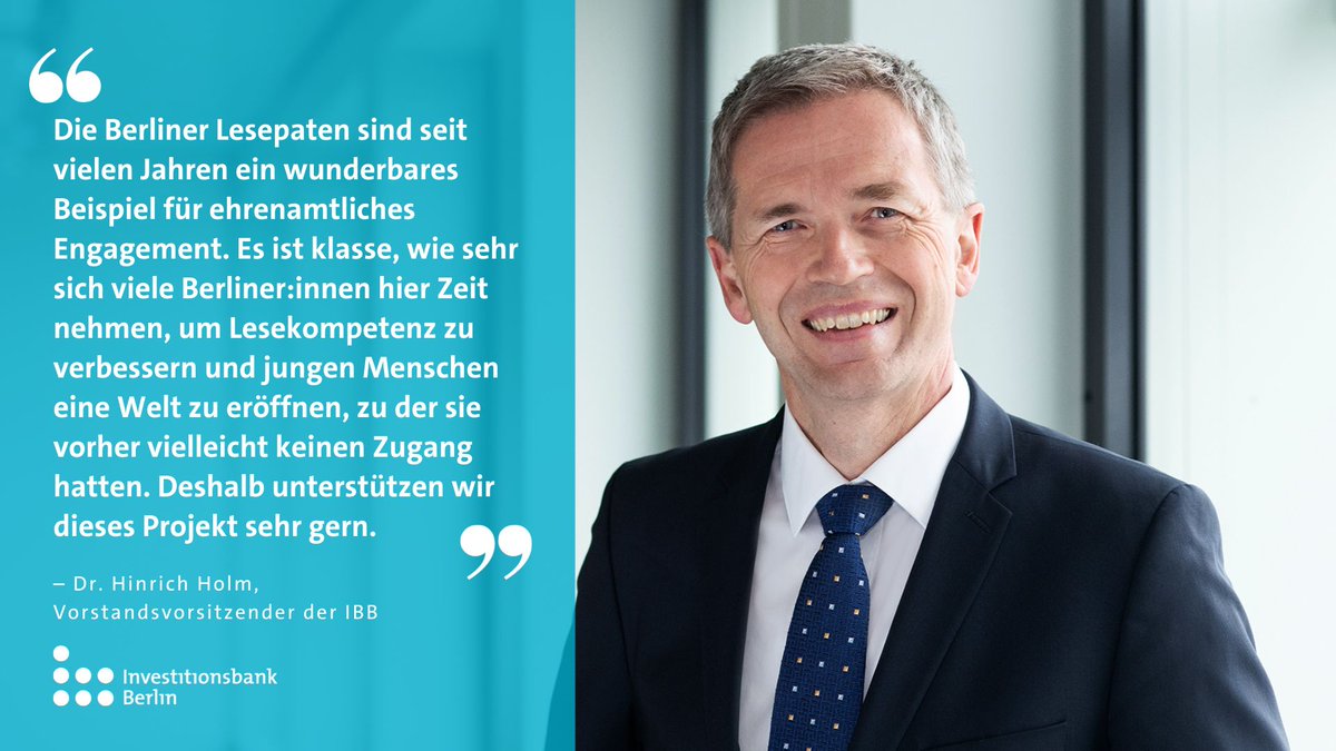 📚 Mehr über das Projekt: Die Berliner Lesepaten sind das Herz des <a href="/vbki/">VBKI</a> Bürgernetzwerks Bildung Lese- und Lernpaten Berlin. Ihr Ziel: Bildungschancen erweitern und individuelle Potenziale entfalten. 

💙 Erfahrt mehr über die Berliner Lesepaten: lesepaten.berlin/content/unters…