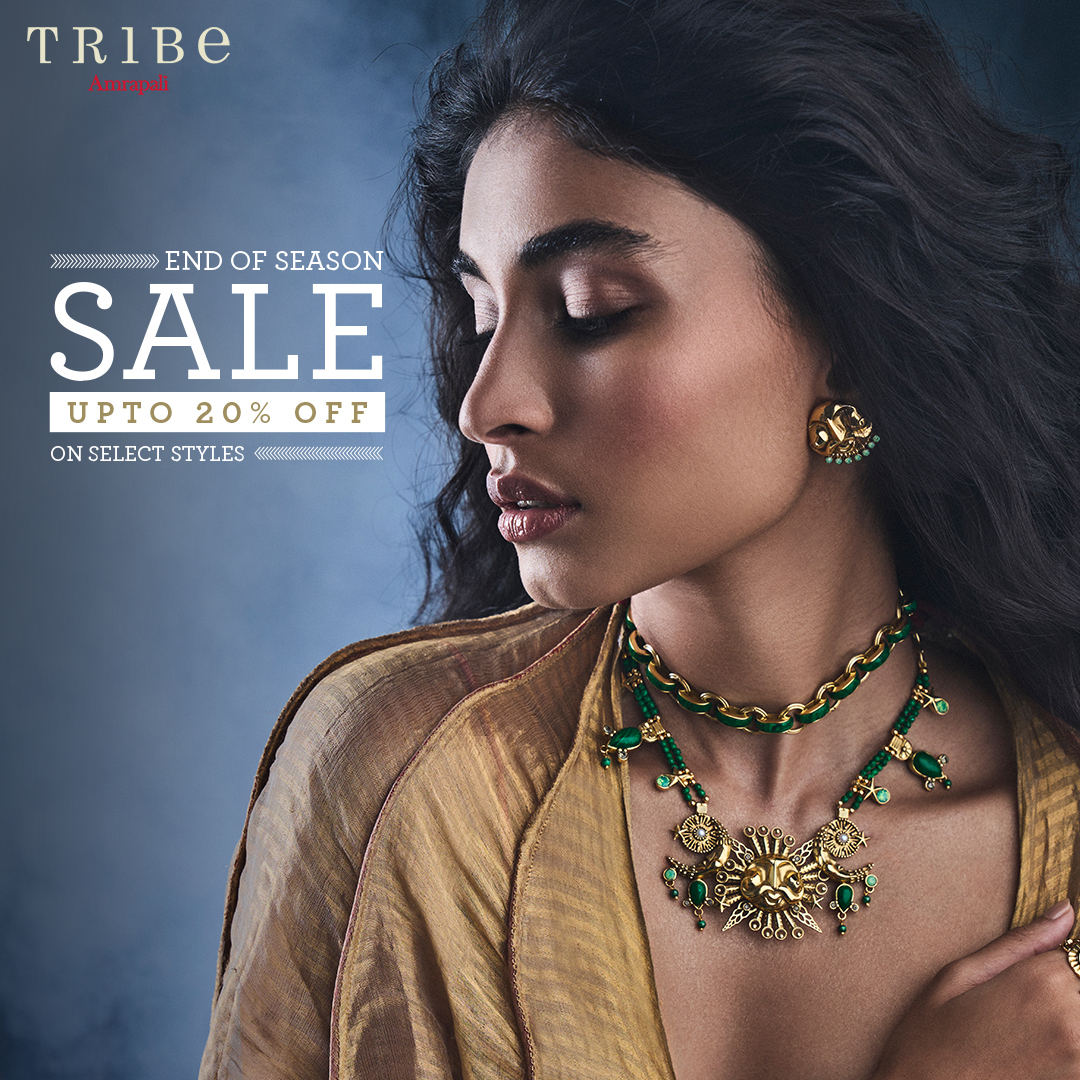 Good tidings we bring, to you and your bling!
Celebrate Christmas in style with Tribe’s End of Season Sale.
Shop now to get up to 20% off on select pieces - bit.ly/TribeEOSSale

#TribeAmrapali #EndOfSeason #EndOfSeasonSale #FestiveSeason #FestiveVibes #FineJewelry