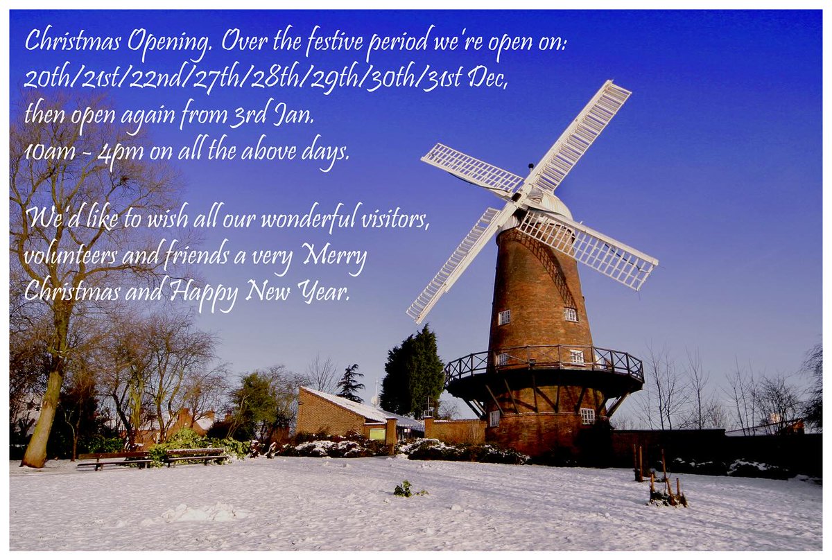 Christmas Opening

Over the festive period we’re open on 20th, 21st, 22nd, 27th, 28th, 29th, 30th &amp; 31st December, then open again from 3rd January. 10am - 4pm on all the above days. We’d like to wish all our visitors, volunteers and friends Merry Christmas and a Happy New Year.