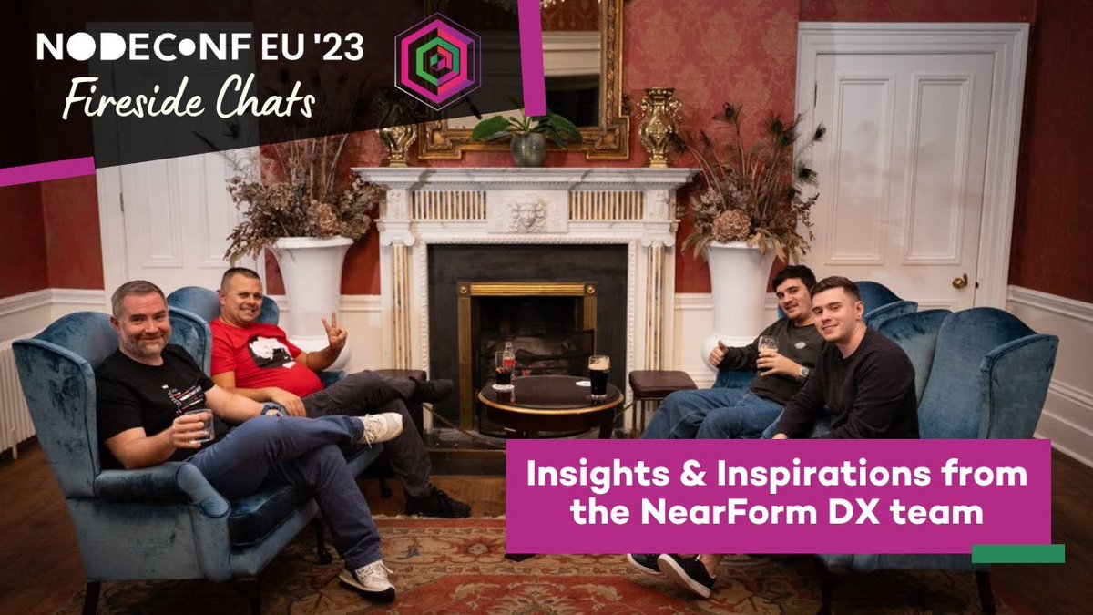 🔥 NodeConfEU 2023 Fireside Chats 🔥 @codyzus @_rafaelgss @p_insogna & @satanacchio discuss insights and inspirations from #NodeConfEU, making your first #Nodejs contribution and community engagement. 📹 >> nf.ie/4796tyh