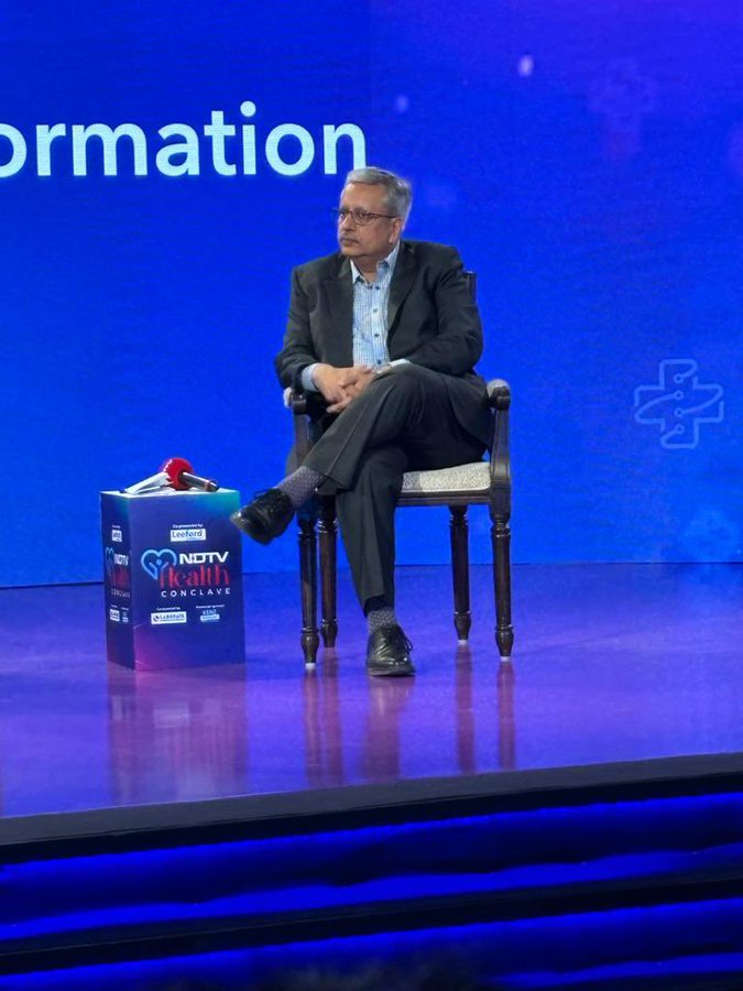 #NDTVHealthConclave   
Panel 1: Accelerating Digital Transformation in Healthcare  
Touching upon the role of technology in healthcare, Dr Neera Jain says “Since India is a very large country and reaching it’s people can be a challenge, AI can help in both screening and