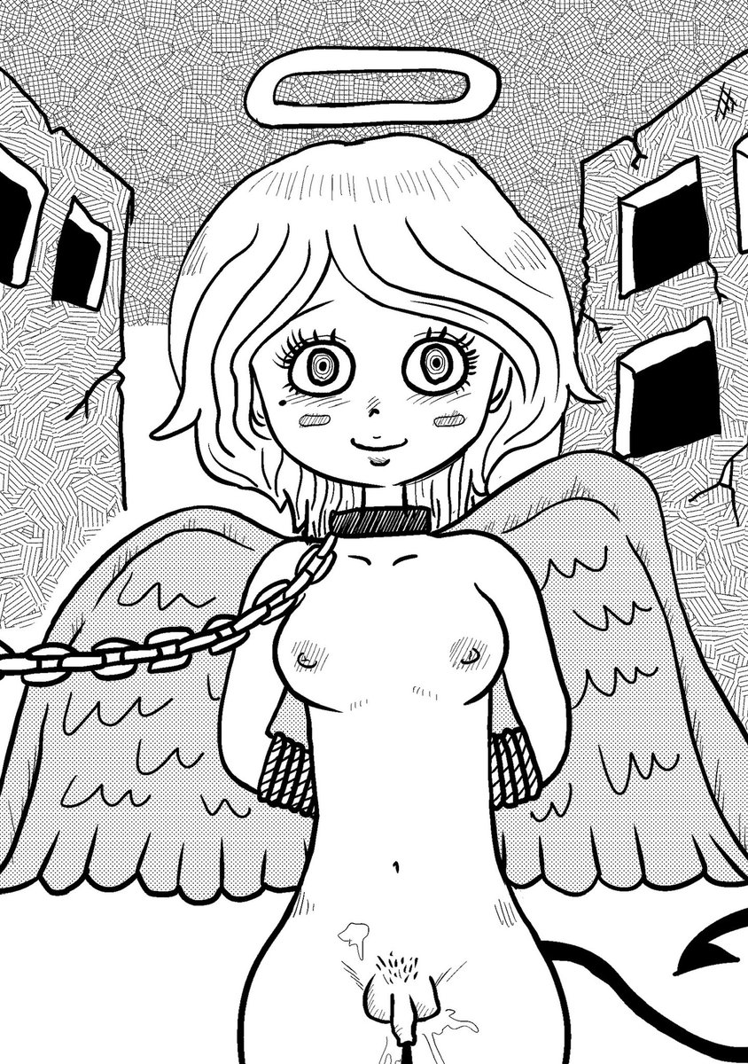 捕まった天使か悪魔かよく分からない奴の図。
#落書き #イラスト #お絵描き 