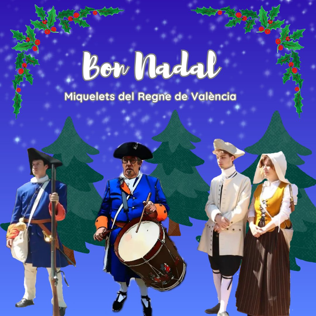 Els Miquelets del Regne de València vos desitgem un Bon Nadal. 🥁🎄🌟✨ #BonesFestes #Cristhmas #BonNadal #FelizNavidad #BonNatal