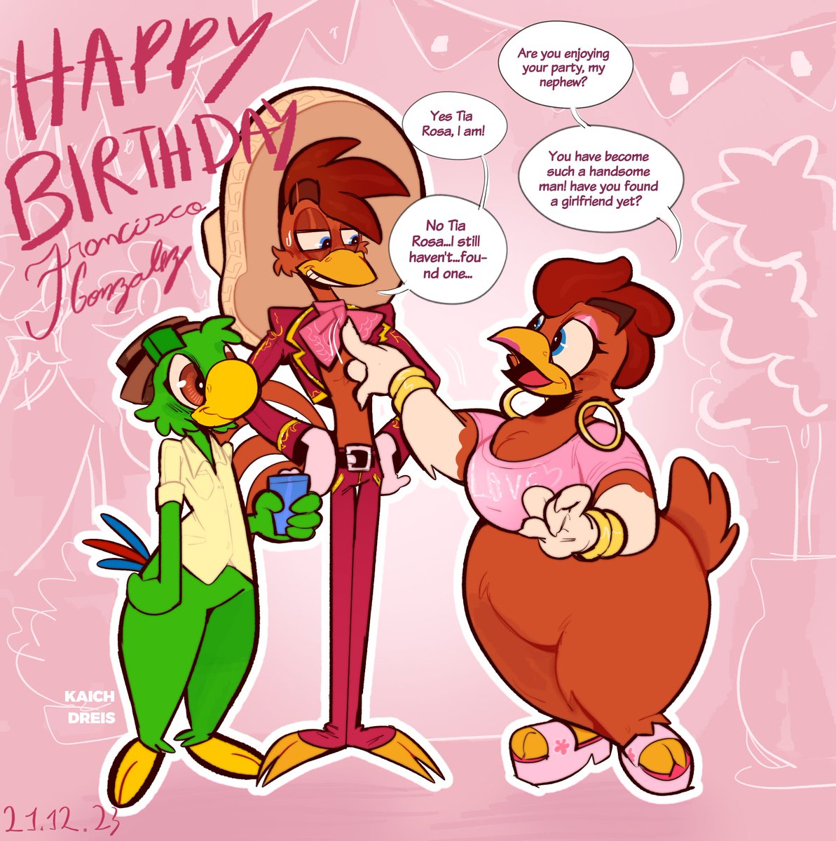 HAPPY BIRTHDAY TO OUR ROOSTER WHO IS STILL IN THE CLOSET 🎉🎉🎉
#panchitopistoles #panjosé  #thethreecaballeros #josécarioca