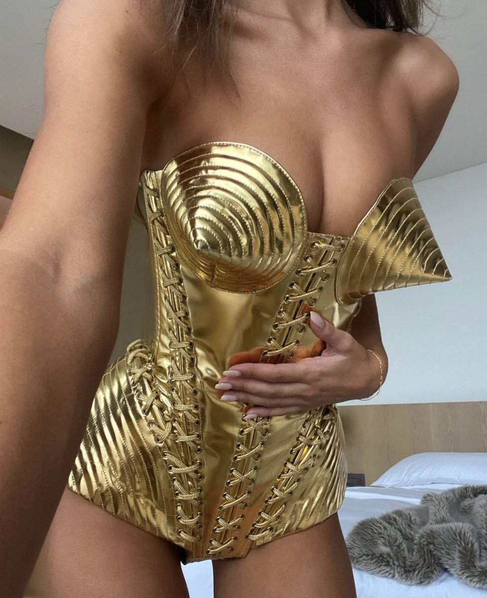 jean paul gaultier gold corset