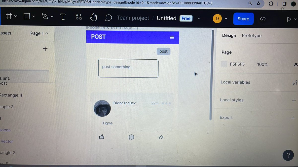 DivineTheDev's tweet image. Just made this UI with #figma 
Want to use it to test my react hooks and list rendering knowledge 
#buildinpublic #Webdesign