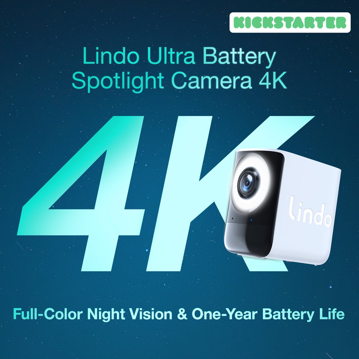 Exciting News! 🚀 Our Kickstarter journey has officially kicked off! 🌟 Become an early supporter for Lindo Ultra 4K Spotlight Camera. 🎥✨ Early backers get exclusive 50% discount! 🎁 
kickstarter.com/projects/lindo…
#Kickstarter
