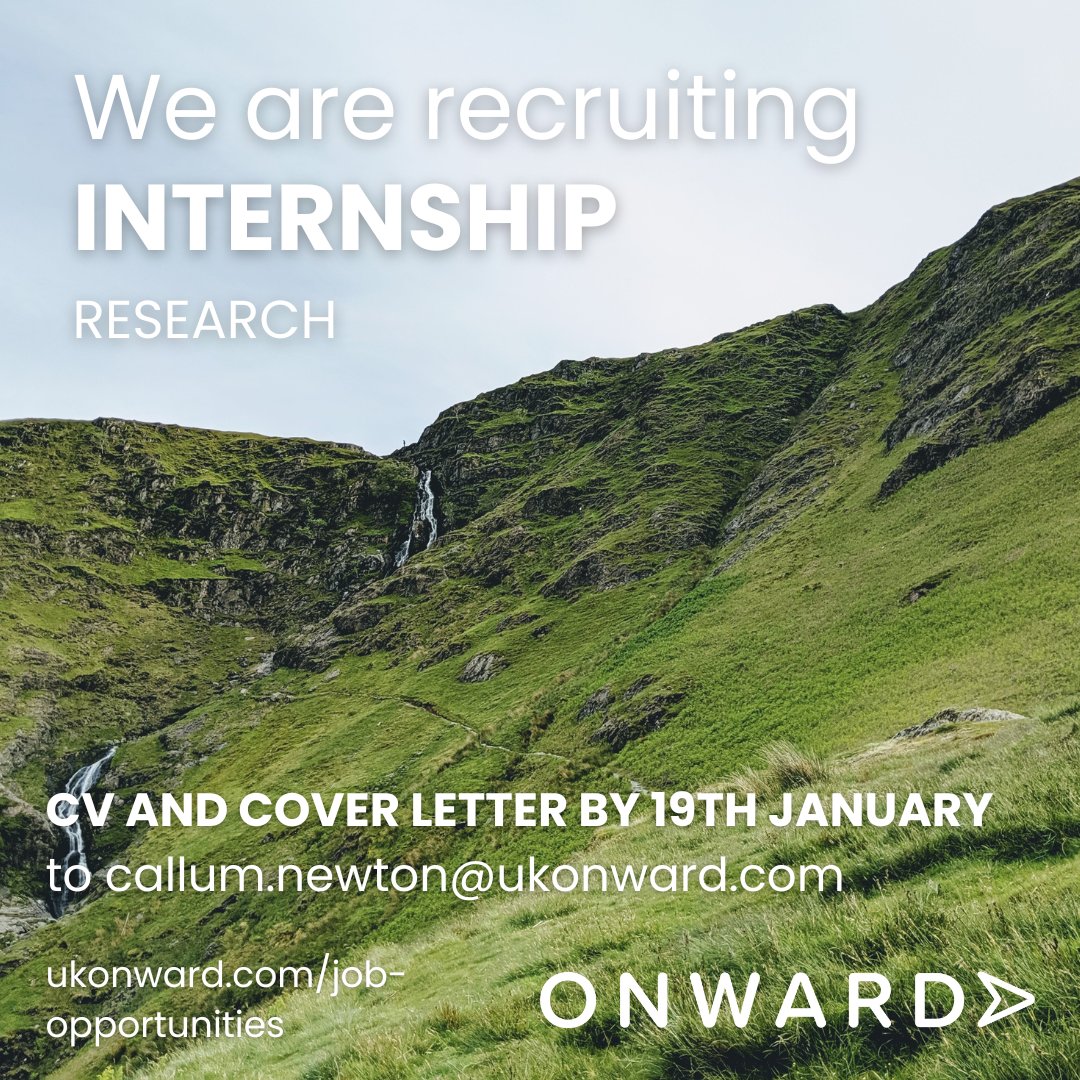 𝗪𝗲'𝗿𝗲 𝗵𝗶𝗿𝗶𝗻𝗴! We're recruiting a new intern to join our busy team for six months. Please get in touch or share with anyone who might be interested. Apply here 👇 🔗 ukonward.com/internship/ 🗓 Friday 19th January