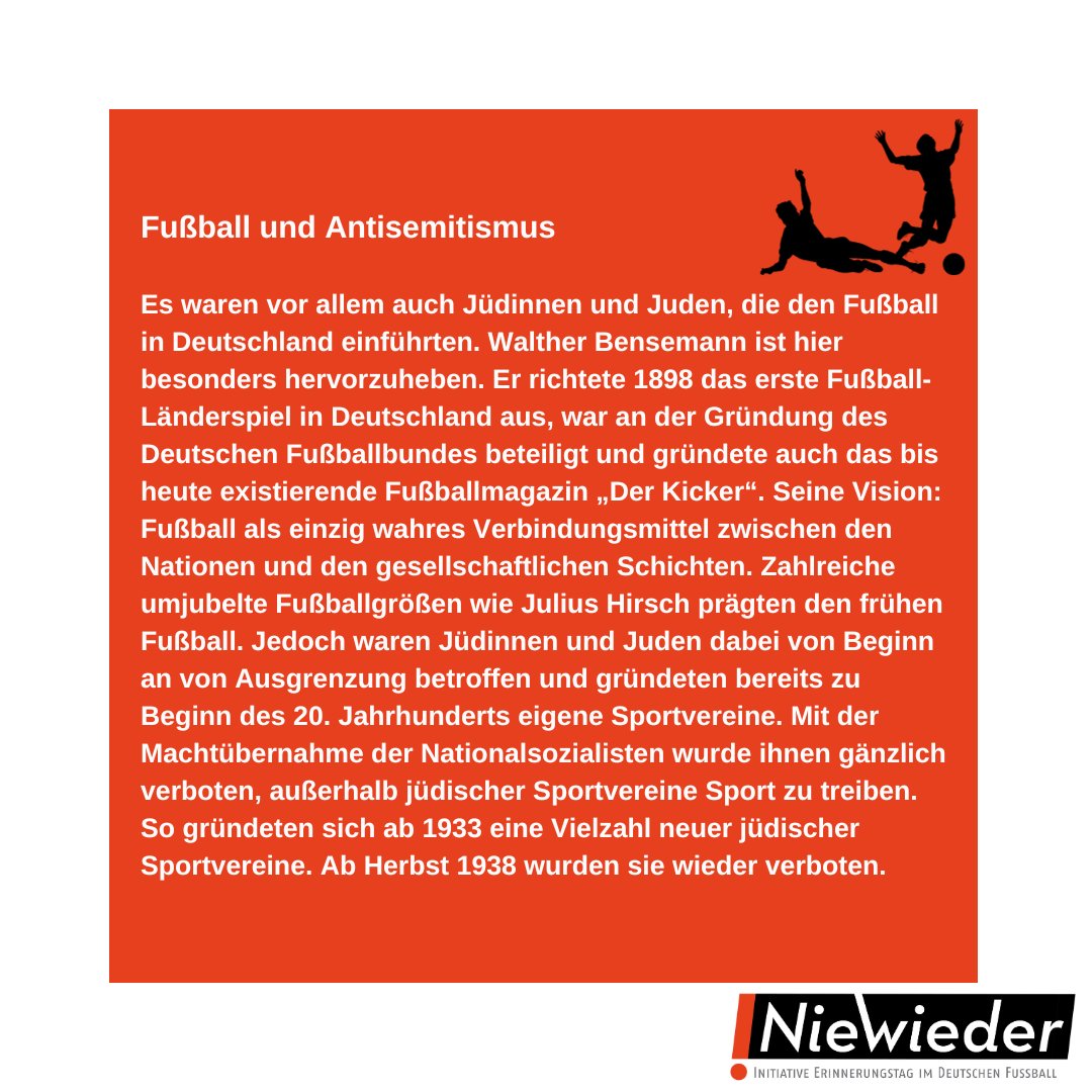 Am 27.01. ist wieder Erinnerungstag im Fußball. Die Kampagnentexte sind jetzt online! Ihr findet sie auf unserer Homepage.
ivf-leipzig.org/nie-wieder-ist…
#niewieder #niewiederistjetzt #erinnerungsarbeit #fussball #ivfleipzig #einvereinfueralle
