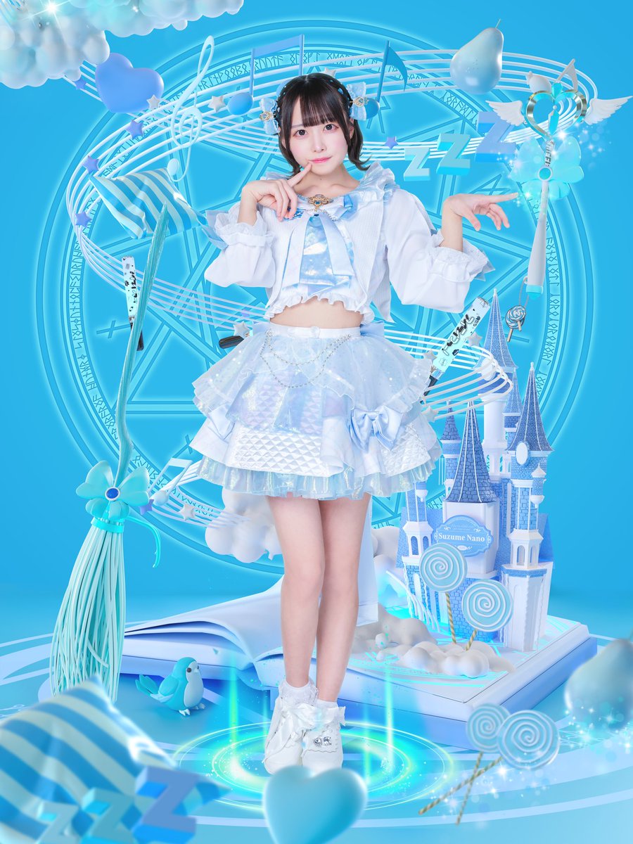 新アー写公開】 ♥涼芽なの ♡担当カラー 水色 ♥なのといっしょ、約束