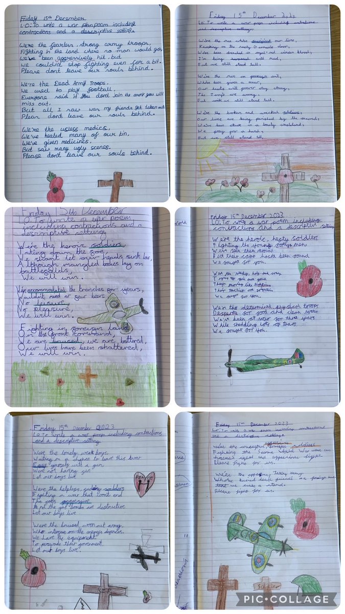 6RM were (rightly so) very proud of the World War Two poems they have produced this week and wanted to share them @ololprimary_HT #EnglishOLOL