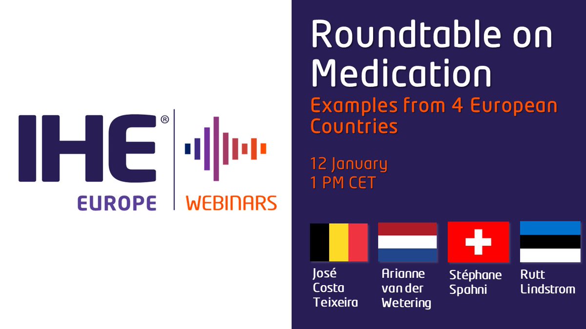 Explore the world of medication schemes across Europe! Join us for the 3rd IHE-Europe Webinar, an insightful roundtable with experts from 🇧🇪 🇳🇱 🇨🇭 🇪🇪
Save the date for January 12 at 1PM CET and secure your spot by registering now: lnkd.in/d98gftCH