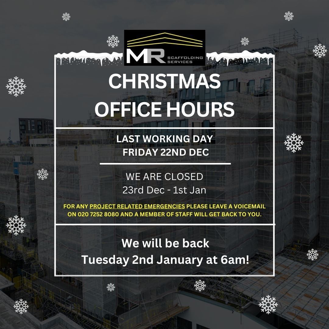We're looking forward to our Christmas Break and hope you all are too! 🎄 🎅 

Please be aware whilst nobody is in the office, if there are any project-related emergencies, you can leave a voicemail and a member of staff will be back in contact with you as soon as possible.