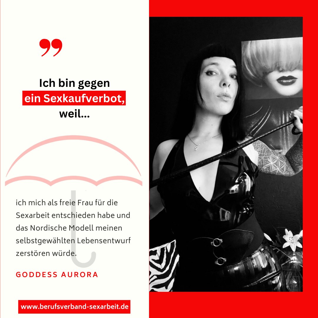 BesD_eV's tweet image. Ein #Sexkaufverbot nimmt selbstbestimmten Menschen wie Aurora ihre freie Berufswahl.

Zusätzlich werden sie ins Verborgene gedrängt, ebenso wie Betroffene von Ausbeutung.

Wem soll das nordische Modell helfen?
#nordischesmodell #selbstbestimmtheit
