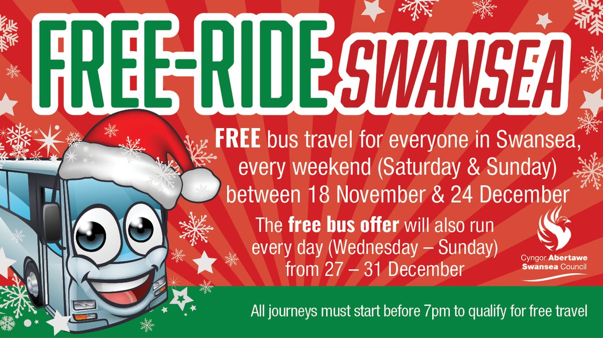 If you haven’t taken advantage of our free offer yet, don’t worry, you still have another few days of free travel in Swansea. #freerideswansea swansea.gov.uk/freebuses