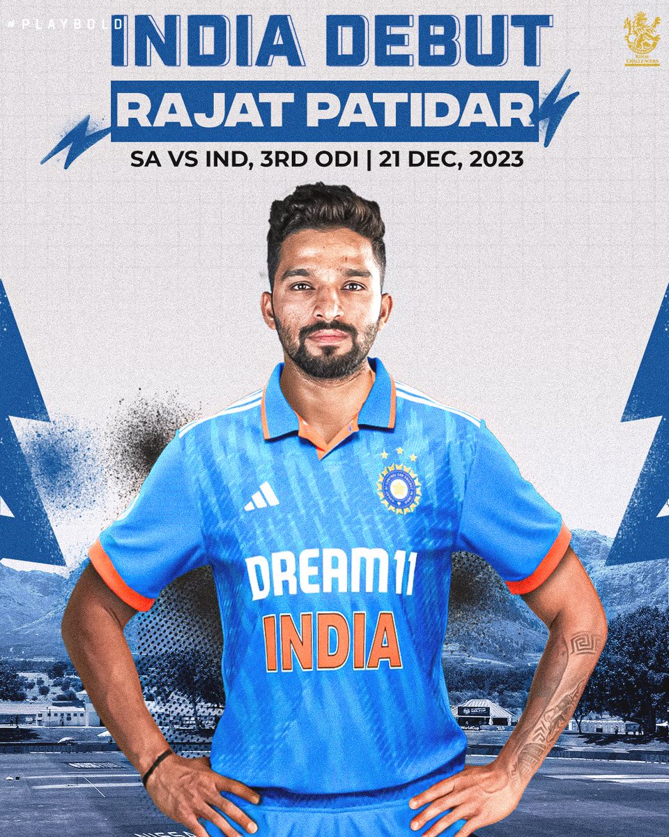🎙 Ladies and gentlemen… say hello to 🇮🇳's 255th ODI Cap recipient, Rajat Patidar 🤩❤‍🔥 #PlayBold #ನಮ್ಮRCB #SAvIND #RajatPatidar @rrjjt_01