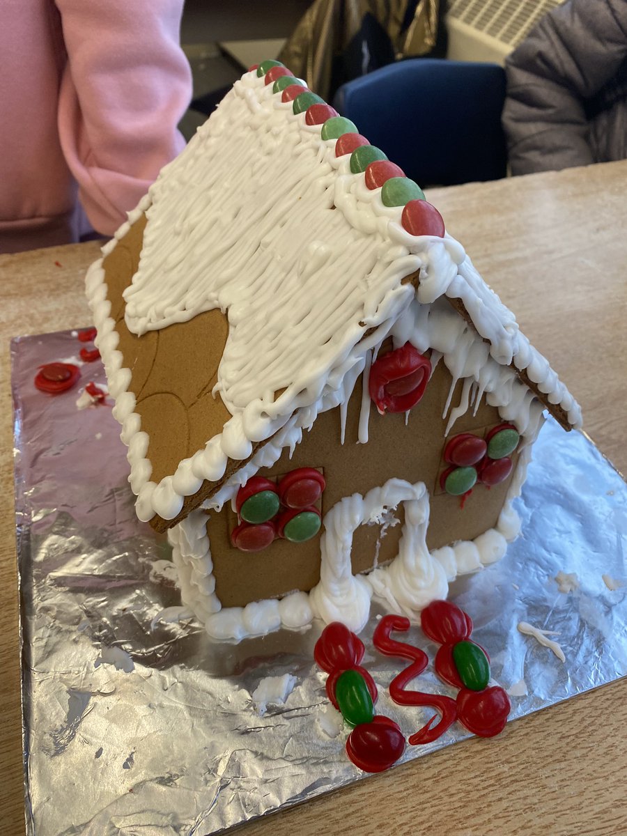 So much fun in the Junior Hallway @mountsfieldps creating Gingerbread Houses as a division. Creativity + holiday spirits were high. Making icing and baking discussions were definitely a hit and lots of valuable math conversations.