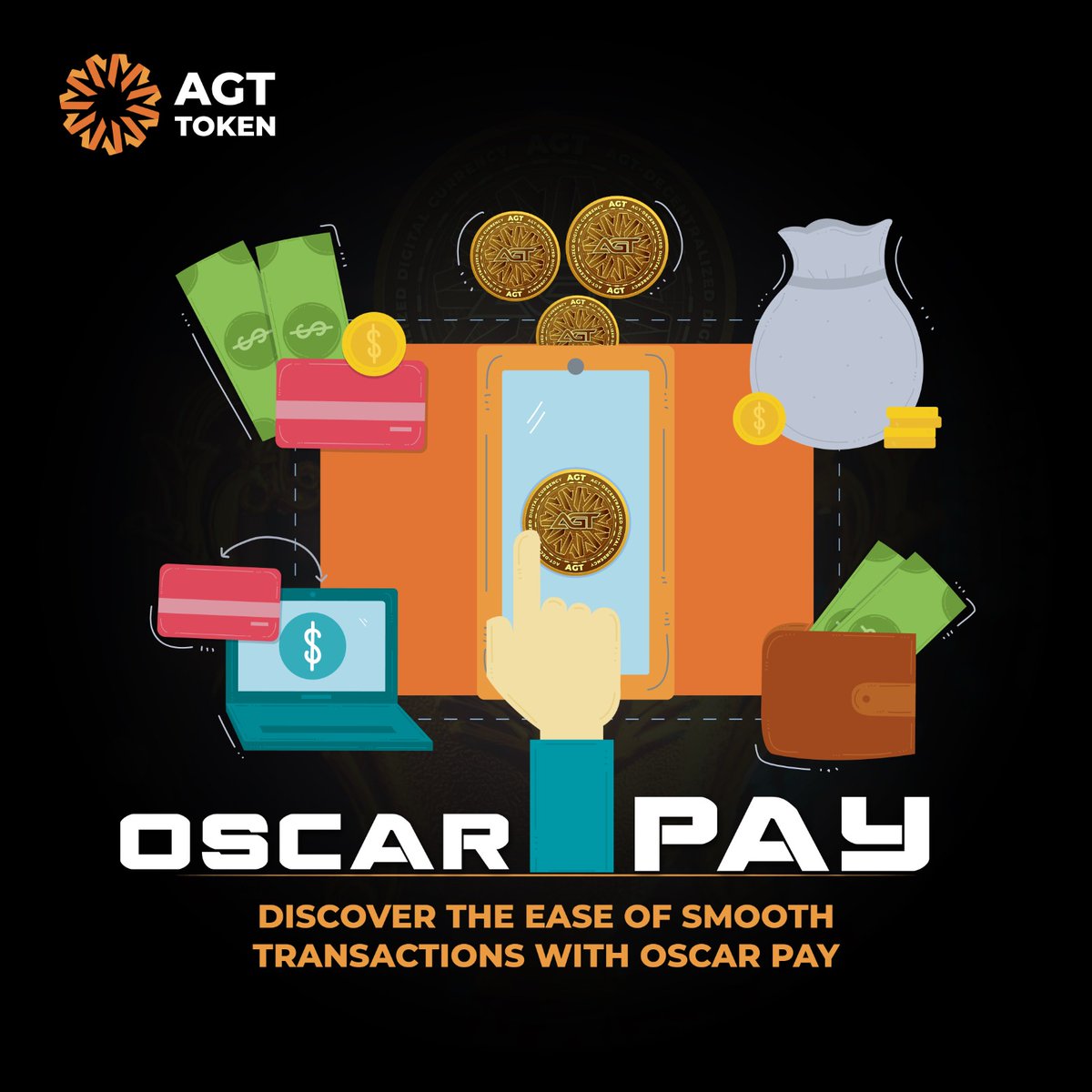 Experience the future of effortless transactions with Oscar Pay! 🌐✨ 

AGT Token is your passport to seamless financial journeys. 

Say hello to convenience, wave goodbye to complications! 💳💼 

#OscarPay #AGTToken #SmoothTransactions #CryptoRevolution #FreeSignUp #AirDrop