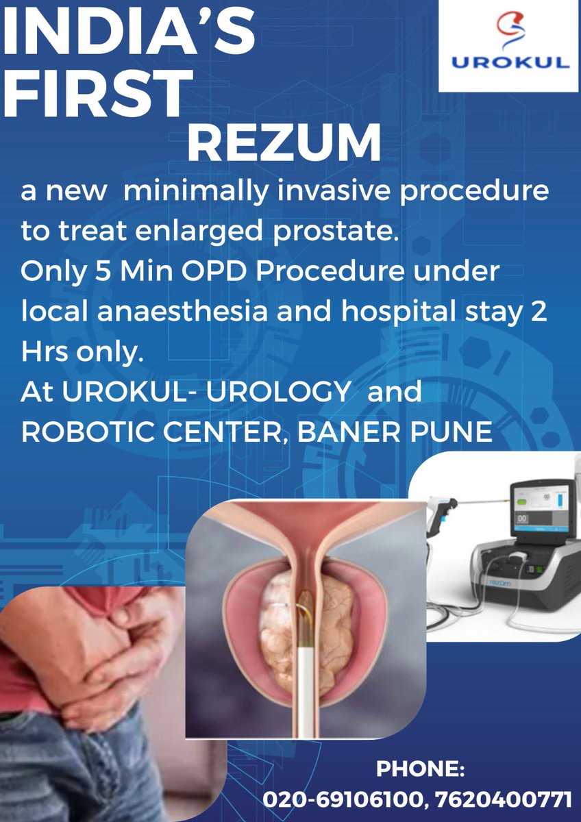 Rezum Water Vapour treatment of the enlarged prostate