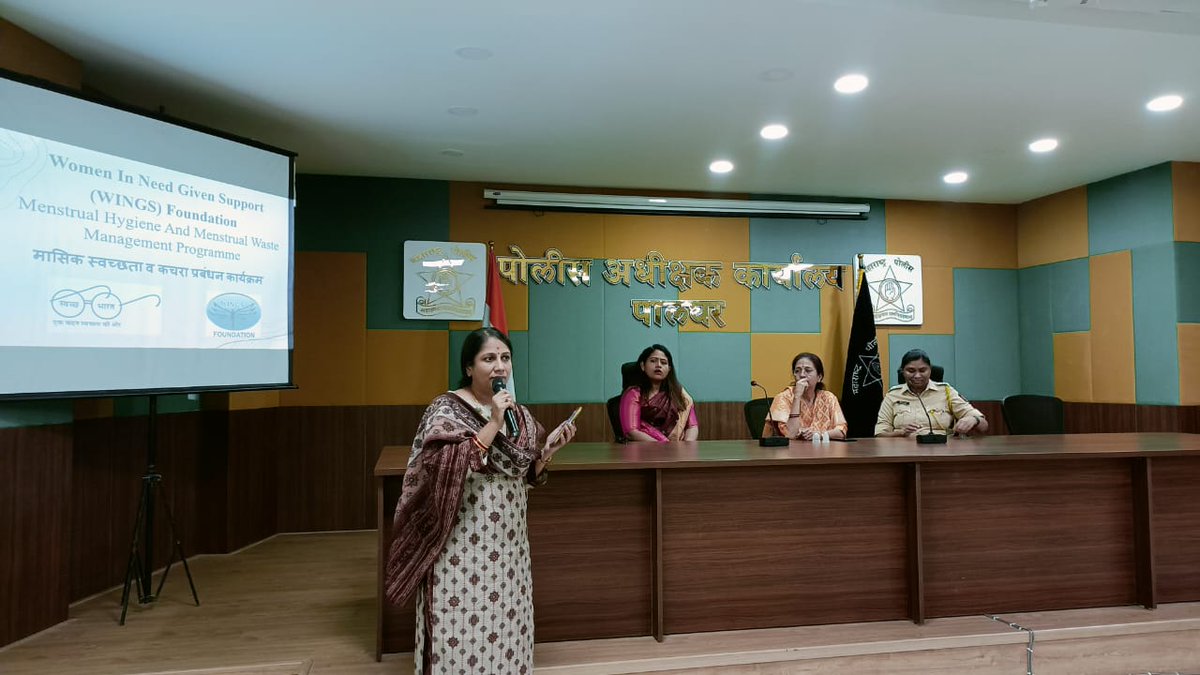NGOWings2013's tweet photo. Empowering Women in Uniform🌟 Yesterday, at the Office Of Superintendent Of Police, Palghar, we initiated a program on Menstrual Hygiene, introducing eco-friendly cups and health insights. Join us for a greener, healthier future 💚 #WomenEmpowerment   #StepOut,StepUp,With WINGS https://t.co/AVoMKRcqHx