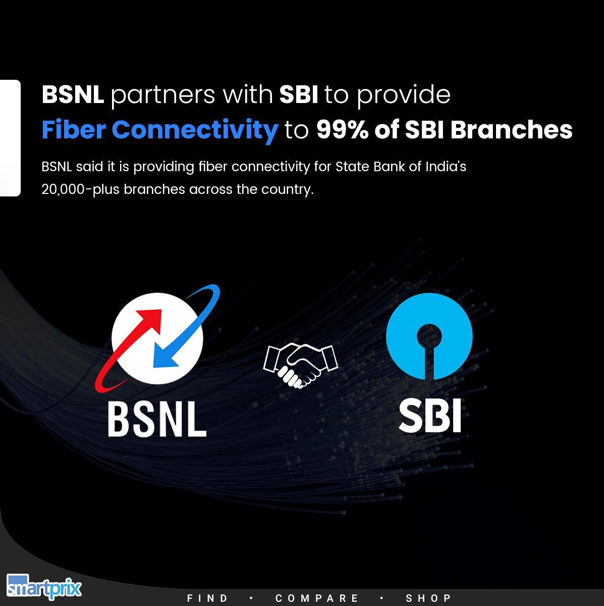 BSNL and SBI join hands partner to fiberize 20,000-plus branches across the country

#BSNL #SBI #Fiber #FiberConnectivity