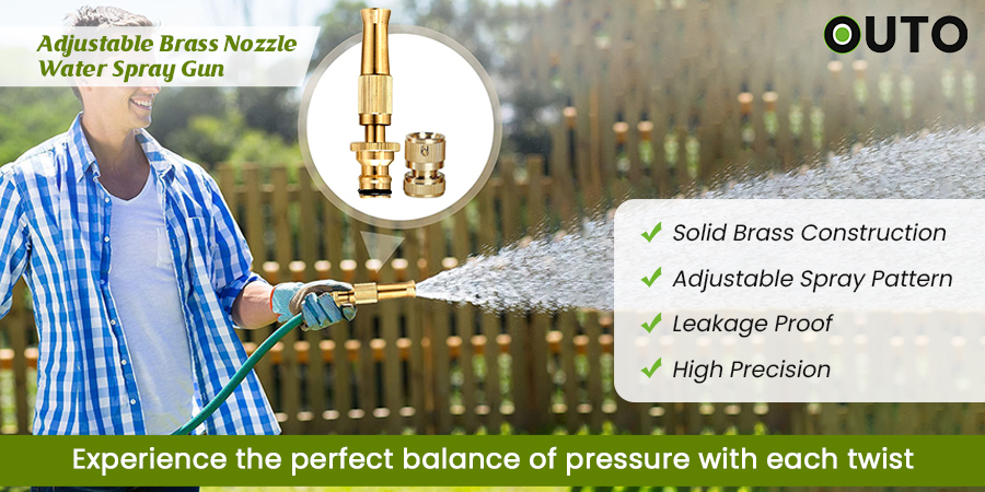 OutoOutdoor's tweet image. Experience hassle-free cleaning and washing with Outo
multi-purpose, adjustable Brass Nozzle. With its versatile functionality and ergonomic design, it is easy to maintain and fits most garden hoses with a standard connector.

#GardeningGear
#WateringSolutions
#BrassNozzle