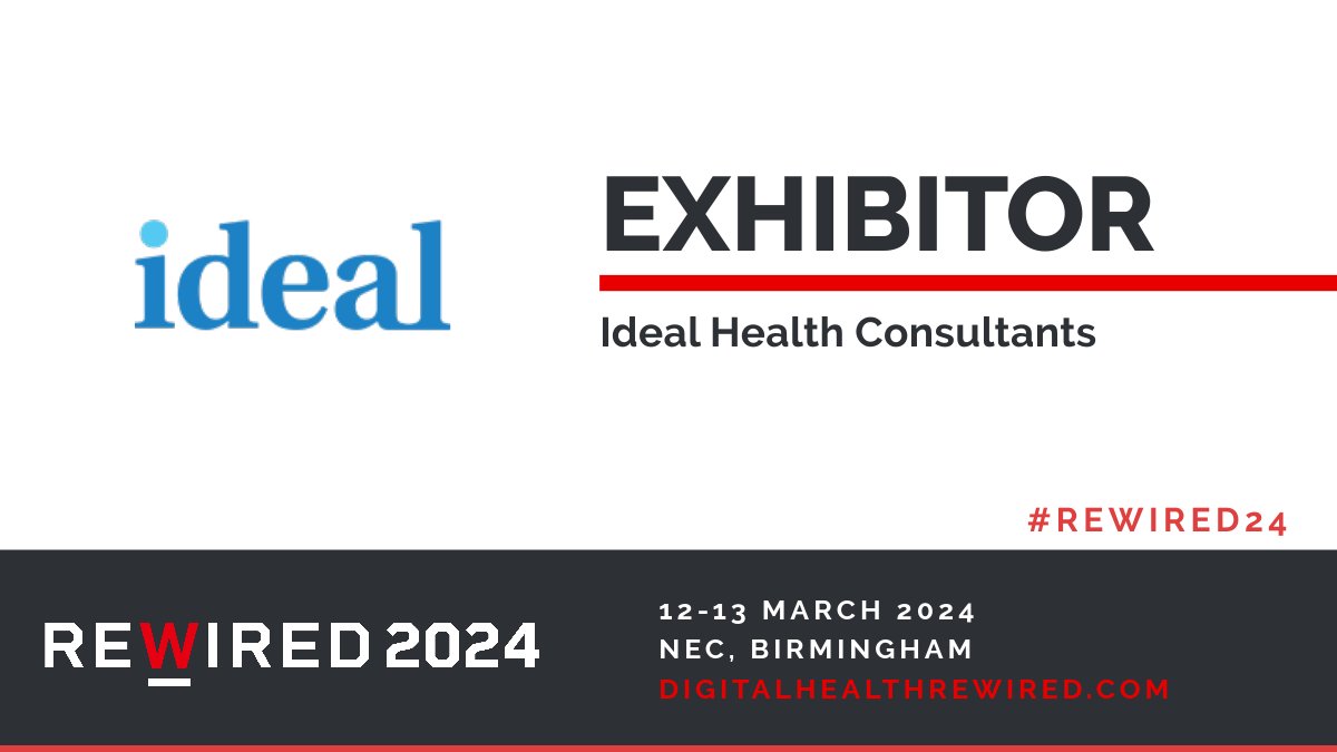 🔈Announcement: We are excited to announce our #Rewired24 exhibitor, @IdealUK, who help healthcare organisations navigate the complex digital transformation journey. 🙌See more sponsors and exhibitors here >> digitalhealthrewired.com/sponsors-2024/