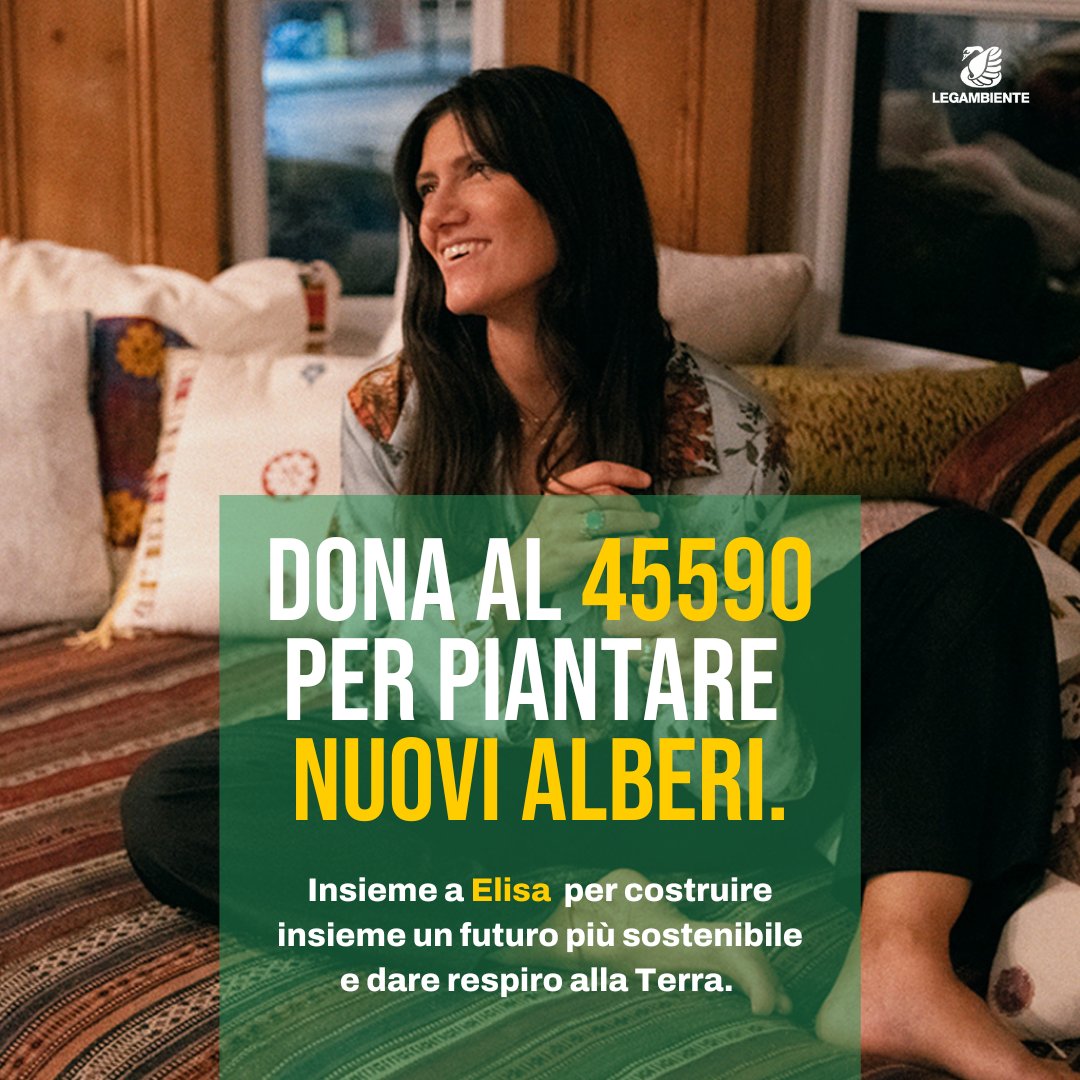 Questa sera, in prima serata su Canale 5: 'Elisa – Buon Natale anche a te', l'emozionante concerto di Elisa, che sostiene la nostra raccolta fondi per piantare nuovi alberi. Fino al 31 dicembre potrai contribuire anche tu, con un SMS o una telefonata al numero 45590.