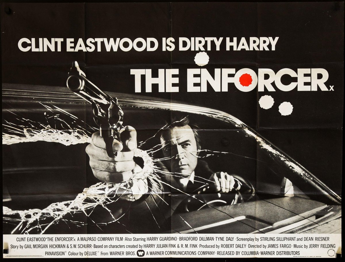 'A 357 magnum is a good weapon, but I've seen 38's bounce off of windshields. No good in a city like this.' The Enforcer was released in the US on this day in 1976. - Mike