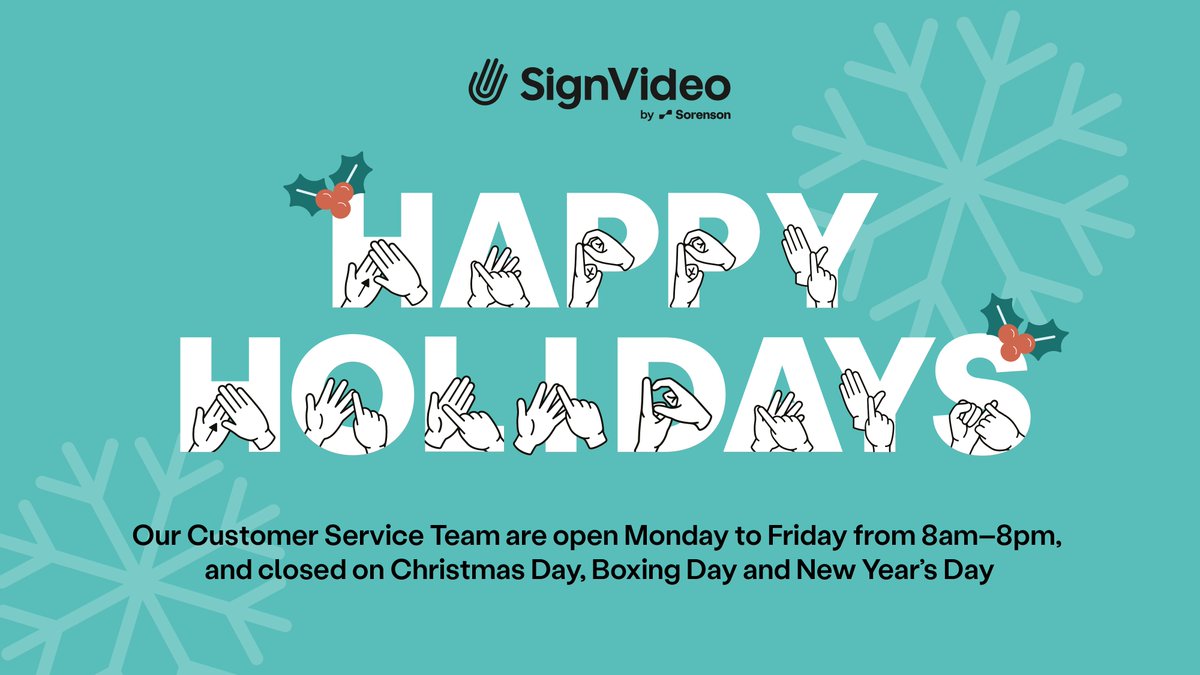 Happy Holidays from Team Sorenson! Our Customer Service is still here to assist you, Monday to Friday, 8am-8pm. Please note, we'll be closed on Christmas Day, Boxing Day, and New Year's Day. Wishing you a joyful season! #SorensonCustomerService #HappyHolidays #SeasonsGreetings