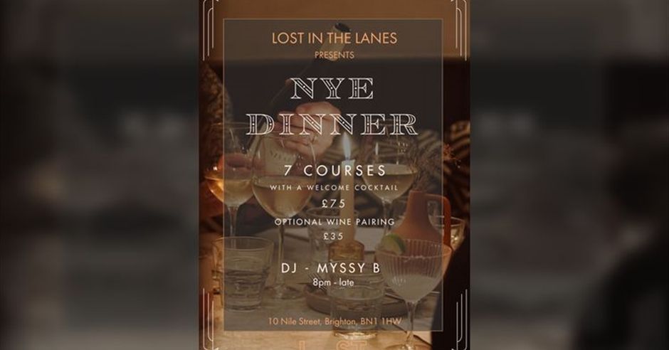 VisitBrighton (@love_brighton) on Twitter photo Looking for #NewYearsEve ideas in #Brighton?
How about a 7 course supper and DJ MyssyB from 8pm-1am?
Bookable via events@lostinthelanes.com
bit.ly/3Ruubzh <a href="/Lostinthelanes/">Lost In The Lanes</a> Looking for #NewYearsEve ideas in #Brighton?
How about a 7 course supper and DJ MyssyB from 8pm-1am?
Bookable via events@lostinthelanes.com
bit.ly/3Ruubzh <a href="/Lostinthelanes/">Lost In The Lanes</a>