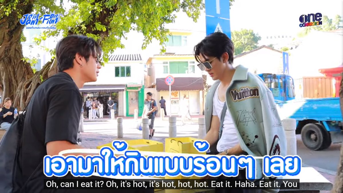 vlog visiting a place and eating egg tart. Even less than the videos that p'Wave leaked

JAM x FILM EP7 
#จอยกับแฟนแจมกับฟิล์มEP7