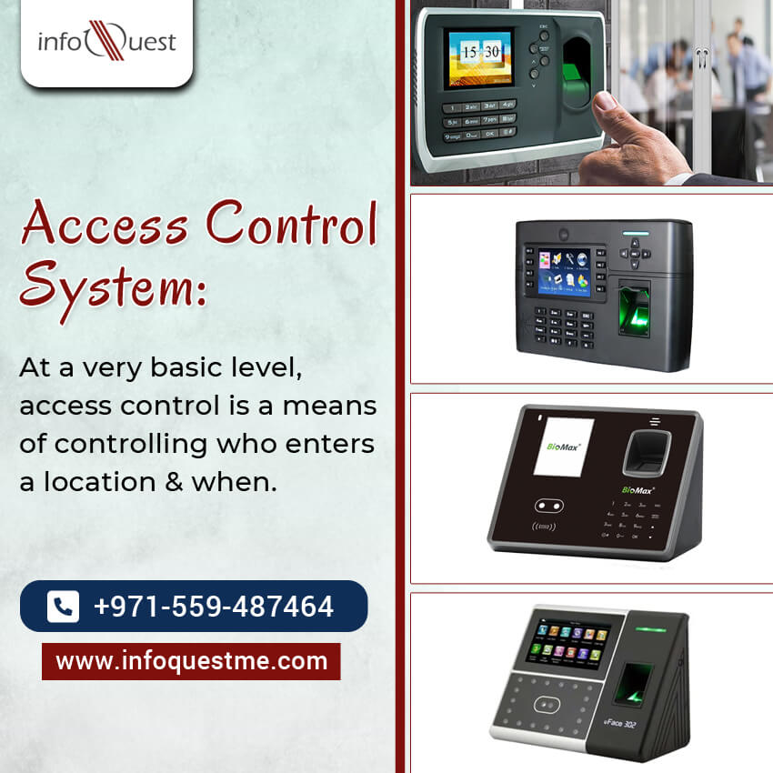 InfoquestDubai's tweet image. Access Control System:
At a very basic level, access control is a means of controlling who enters a location and when.
infoquestme.com/time-attendanc…
📞+971 55 948 7464 
#automatedtimesolution #attendancesolutions #accesscontrolsolution #securitysystem #timeattendancesystem