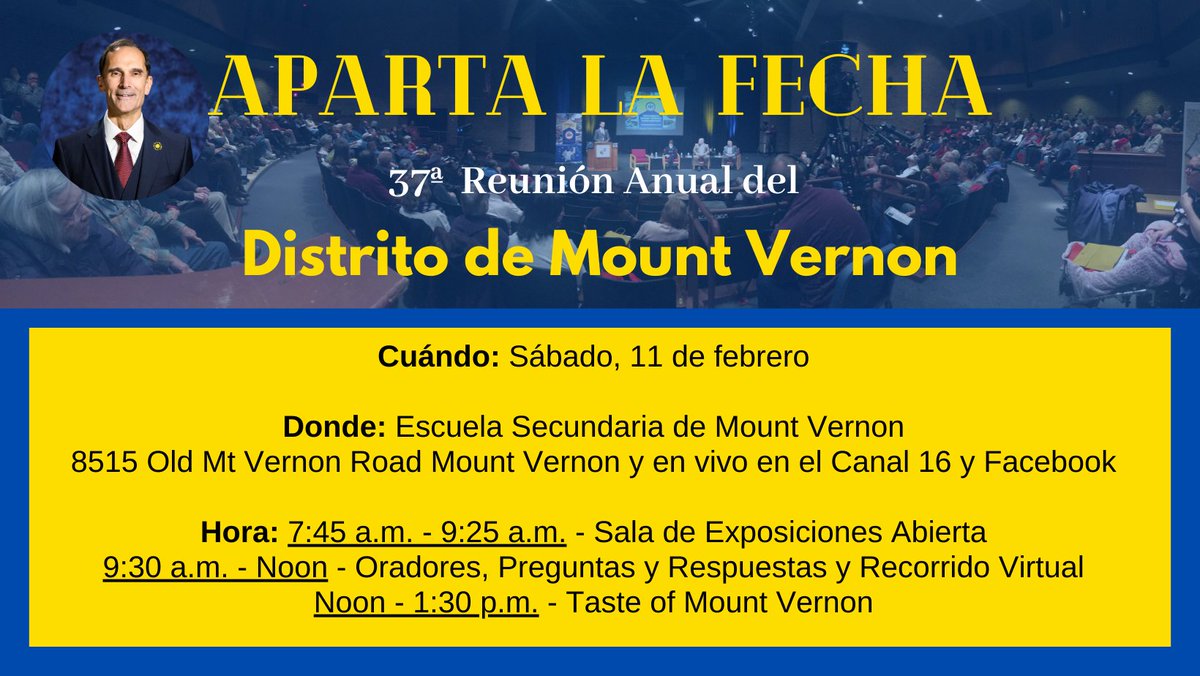 Save the date for the 37th Annual Mount Vernon District Town Meeting! Join us on Saturday, February 10 at Mount Vernon High School (8515 Old Mount Vernon Rd.) to learn and ask questions about what is happening in the Mount Vernon District and the County.